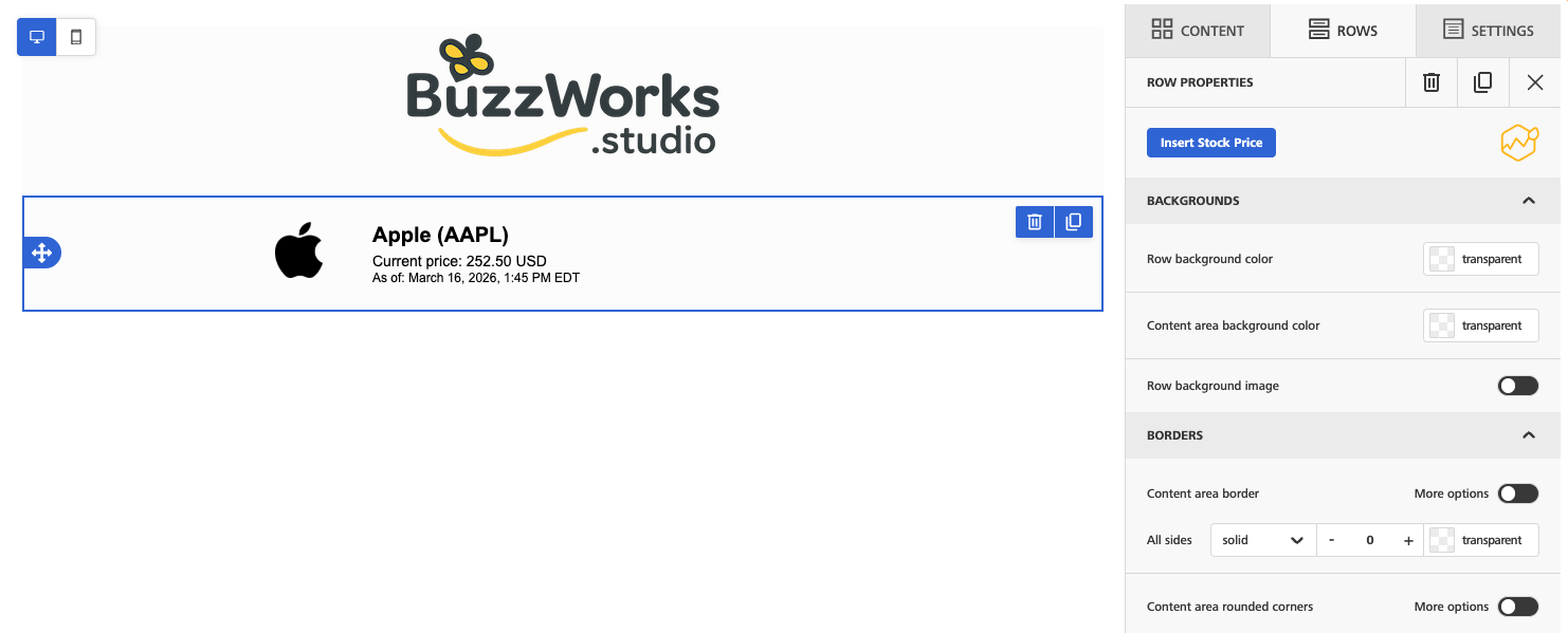 HoneyTicker workspace